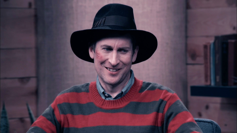 Scott Aukerman as a nightmarish but non-proprietary character (IFC)